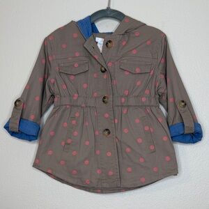 JOE FRESH Girls Polka Dot Hooded Jacket